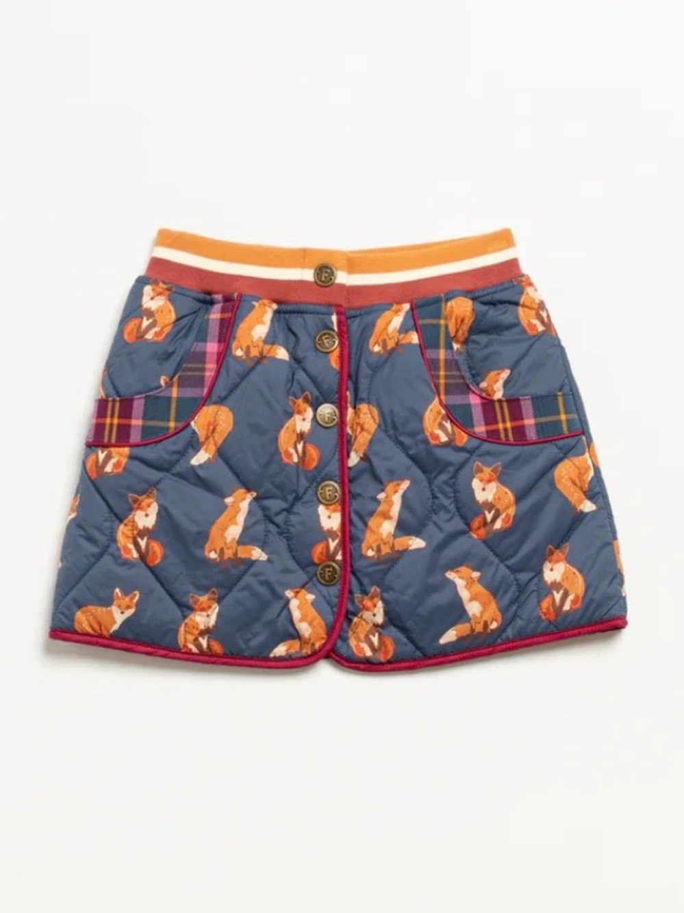 Finding Foxtale Fox print quilted skirt